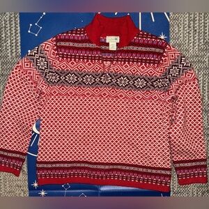 L.L. Bean Fair Isle Sweater Large